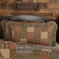 thumbnail image 3 of VHC Brands Crosswoods Patchwork Cotton Primitive Bedding Hand Quilted King Sham, Dark Olive Green, 3 of 5