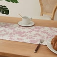 thumbnail image 5 of 100% Cotton French Pastoral Table Runners, 13x48 Inch Pink Farmhouse Table Runners 48 Inches Long, Vintage Flowers Print Home Decors, 5 of 6