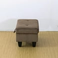 thumbnail image 6 of Aukfa 29" Storage Ottoman Bench for Sectional Sofa Set, Lift Top, Linen, Brown, 6 of 9