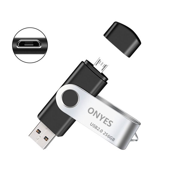 USB Flash Drive Large Capacity USB 2.0 360 Degree Rotation Dual Use U