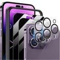 thumbnail image 1 of Fresh Fab Finds FFF-14Plus-GPCT3895 Privacy Screen Protectors & Camera Lens Tempered Glass Screen Film Full Coverage Screen Protector for IOS Phone 14, 14Plus & 14Pro - 2 Piece, 1 of 1