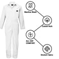 thumbnail image 5 of ACTIVE UNIFORMS Overall Workwear Men Long Sleeve Coveralls (White, Medium Tall), 5 of 7