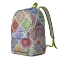 thumbnail image 2 of Women's Bohemian Print Rucksack, Stylish Vintage Backpack with Front Pocket, Lightweight Durable Bag for School, University, Work, Travel, Wonderful Gift Idea, 2 of 5