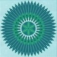 thumbnail image 1 of Ahgly Company Indoor Square Patterned Dark Cyan Green Area Rugs, 7' Square, 1 of 6