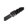 thumbnail image 4 of INSPIRE CHIC Unisex Rectangle Hollow Leather Belts with Alloy Buckle Black 27-38 inches/115cm, 4 of 6