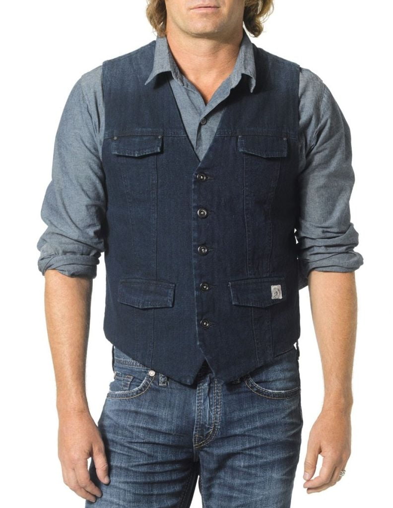 mens denim vest walmart