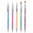 thumbnail image 2 of 5 Piece Nail Art Brush Set, Double Ended Dotting Pen and Liner Brush for DIY Manicure Designs, TIKA, 2 of 7