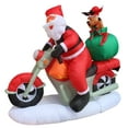 thumbnail image 4 of 6 Foot Long Inflatable Santa Claus & Reindeer Riding Motorcycle, 4 of 4