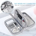 thumbnail image 5 of Travel Cable Organizer Bag Pouch Electronic Accessories Carry Case Portable Waterproof Double Layers All-in-One Storage for Cord, Charger, Phone, Earphone(Gray), 5 of 7