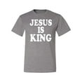 thumbnail image 2 of Jesus Is King Bible Scripture | Mens Christian Graphic T-Shirt, Heather Grey, 5XL, 2 of 3