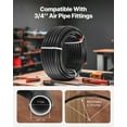 thumbnail image 5 of KFFKFF Air Pressure System, 100FT x 3/4", HDPE-Aluminum Compressed Air Conduit, Leak-Resistant, Durable & User-Friendly, Compressed Air Line Tubing Kit for Workshops and Garages, Black, 5 of 9