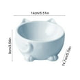 thumbnail image 2 of Tilted Cat Food Bowls - Anti Vomiting 15-Degree Tilt Raised Cat Bowls,5.51inch Shallow Raised Cat Dish, Pet Water or Food Feeding Station for Indoor Cats, And Small Dogs, Dishwasher Safe Modgal, 2 of 7