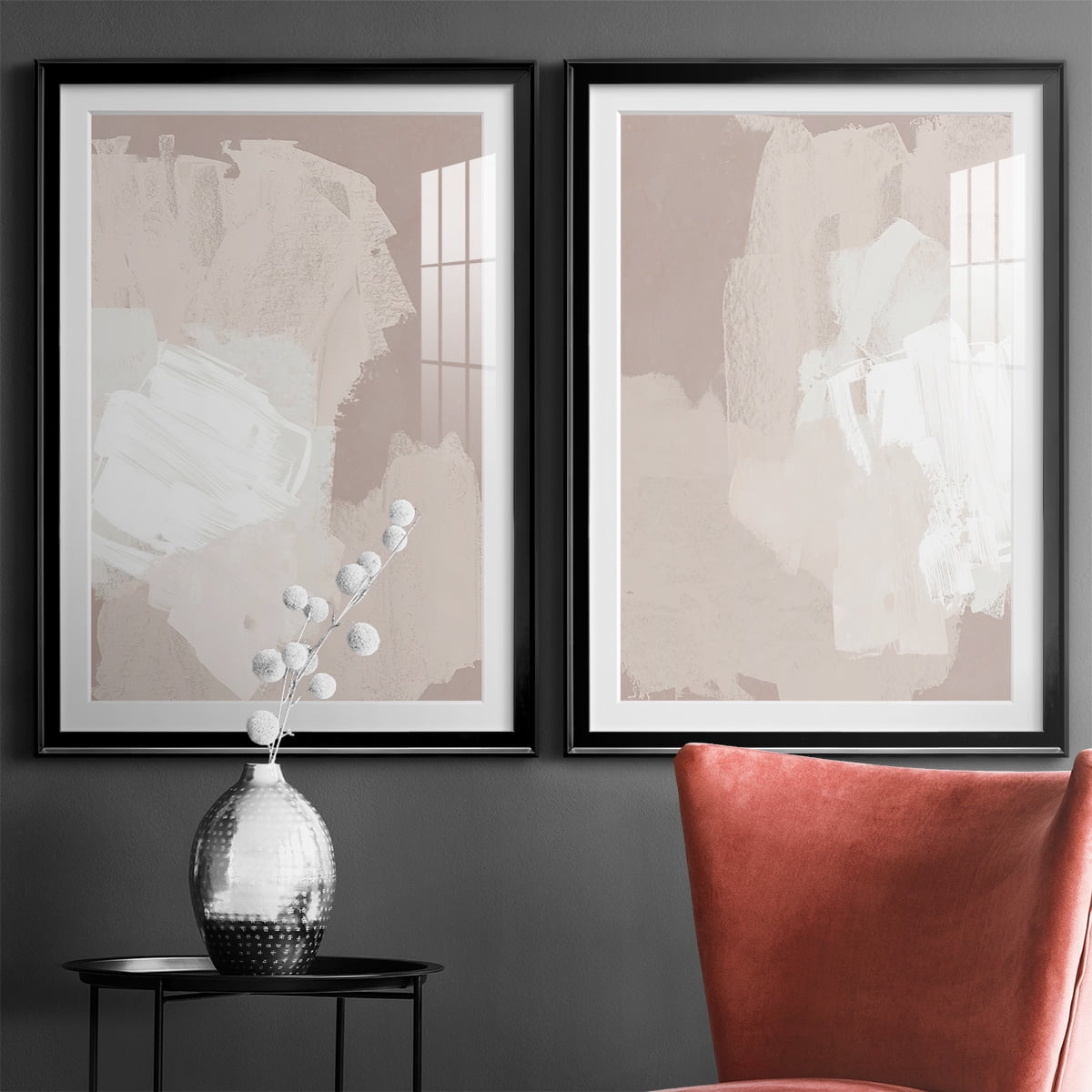 Wexford Home Cloud Slate I Premium Framed Print, 18.5" x 24.5" - Ready to Hang, Black (Set of 2)