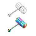 thumbnail image 2 of 2 Pack Vibrating Stainless Steel Tongue Rings for Men and Women Battery-Operated Jewelry for Tongue Piercing, 2 of 2