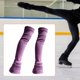 thumbnail image 1 of Calcetines sin pie para cubrir las botas de patinaje artístico. Calcetines para patinar sobre hielo. Calentadores de piernas para espectáculos y práct Púrpura, 1 of 8