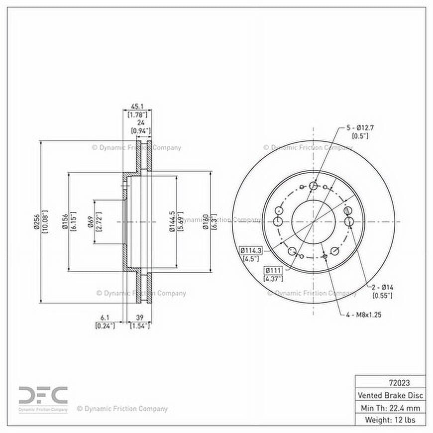 Dynamic 600-72023 DFC Brake Rotor Fits select: 1995-2005 CHRYSLER SEBRING, 2001-2005 DODGE STRATUS
