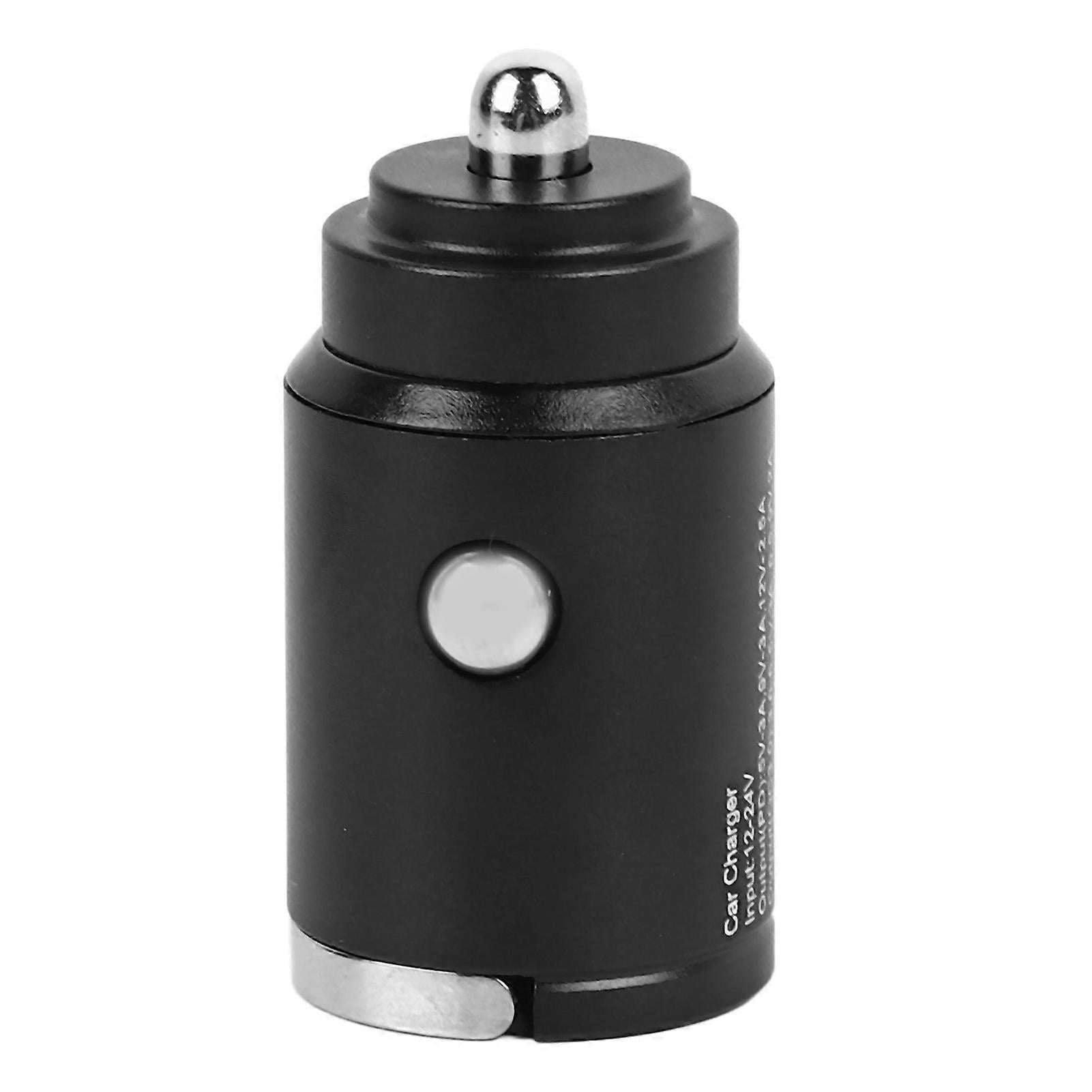 Mini Car Charger Dual Ports PD30W QC3.0 Fast Charging Aluminum Alloy USB Car Charger Adapter compatible Vehicles YEMAA_Perfect Gift