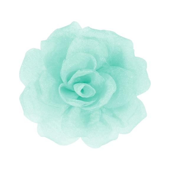 Rose Flower Brooches and Pins for Women | Pale Green Brooches for Women with Hair Clip | Hair Pins for Women & Flower Clips for Hair | Lapel Pins for Women | Hat Pins for Women, 3.1 Inches, Pale Gree