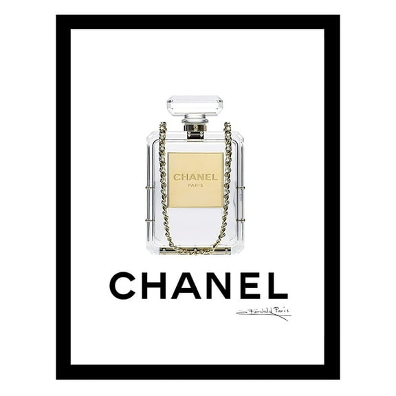 Transparent Edgy Fashion Glam Perfume Bottle - Framed Print