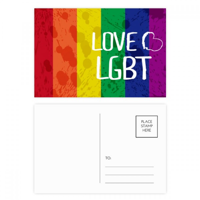Amor LGBT Arcoiris de Corazon Unbranded Set Cumpleaños Tarjeta Postal 20pcs
