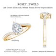 thumbnail image 6 of Rosec Jewels Lab Diamond Teardrop Engagement Ring 1 Ct - Pear Shape Diamond Ring - EF-VS Grade, 14K Yellow Gold, US 10.50, 6 of 7