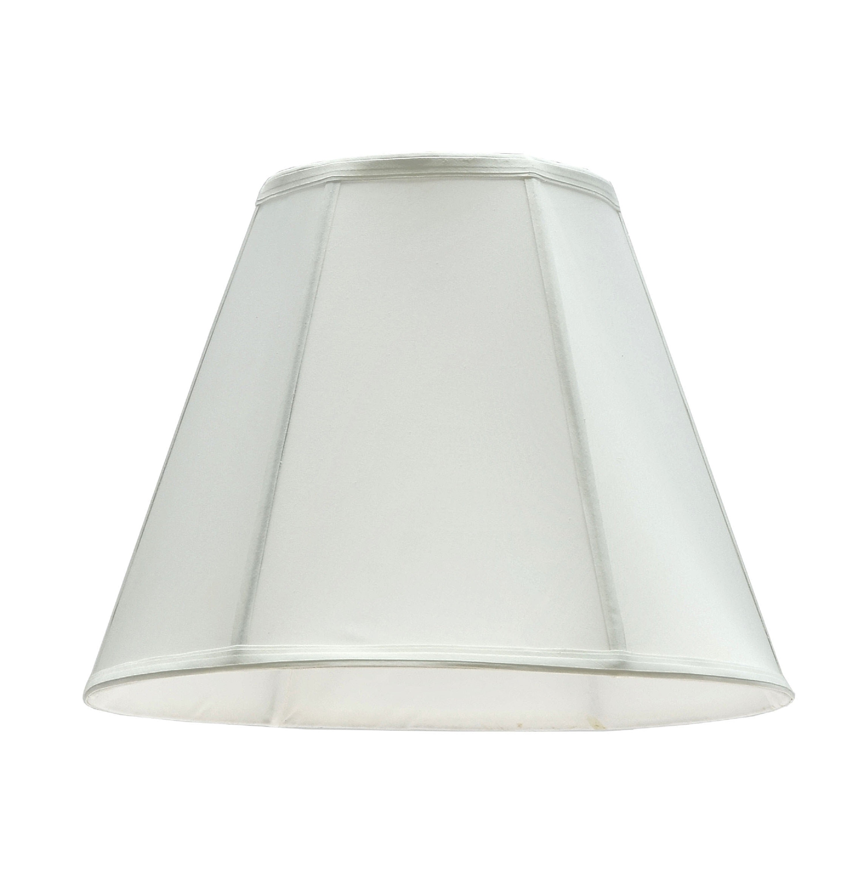 Light Grey Empire Lamp Shade - 12x14x10 Inch Transitional Hardback Spider Construction