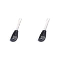 thumbnail image 3 of Inteprter Cuchara de cocina de mano Colador de mango largo multifuncional Cuchara Rallador Antiadherente Resistente al calor Cocina Chef Gadgets Negro Negro 2piezas Inteprter CBP163572, 3 of 6