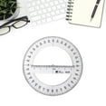 thumbnail image 2 of Round Protractor Ruler 360 Degree Circle Protractor Math Protractor for School, 2 of 8
