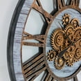 thumbnail image 6 of THE GEARS CLOCK Wall Clock with Real Moving Gears AM-LI_ 36 in Round Silver-Grey, 6 of 11