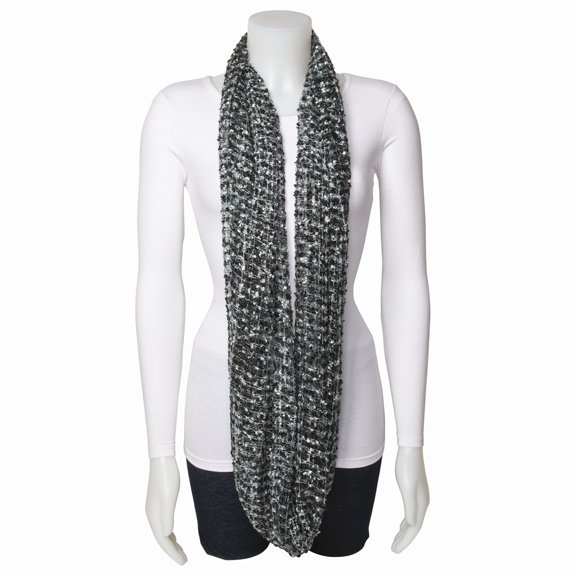 FB Jewels Blue & Grey Circular Loop Scarf