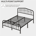 thumbnail image 5 of Yaheetech Metal Platform Bed Frame with Arched Headboard and Footboard, Black, Queen, 5 of 8