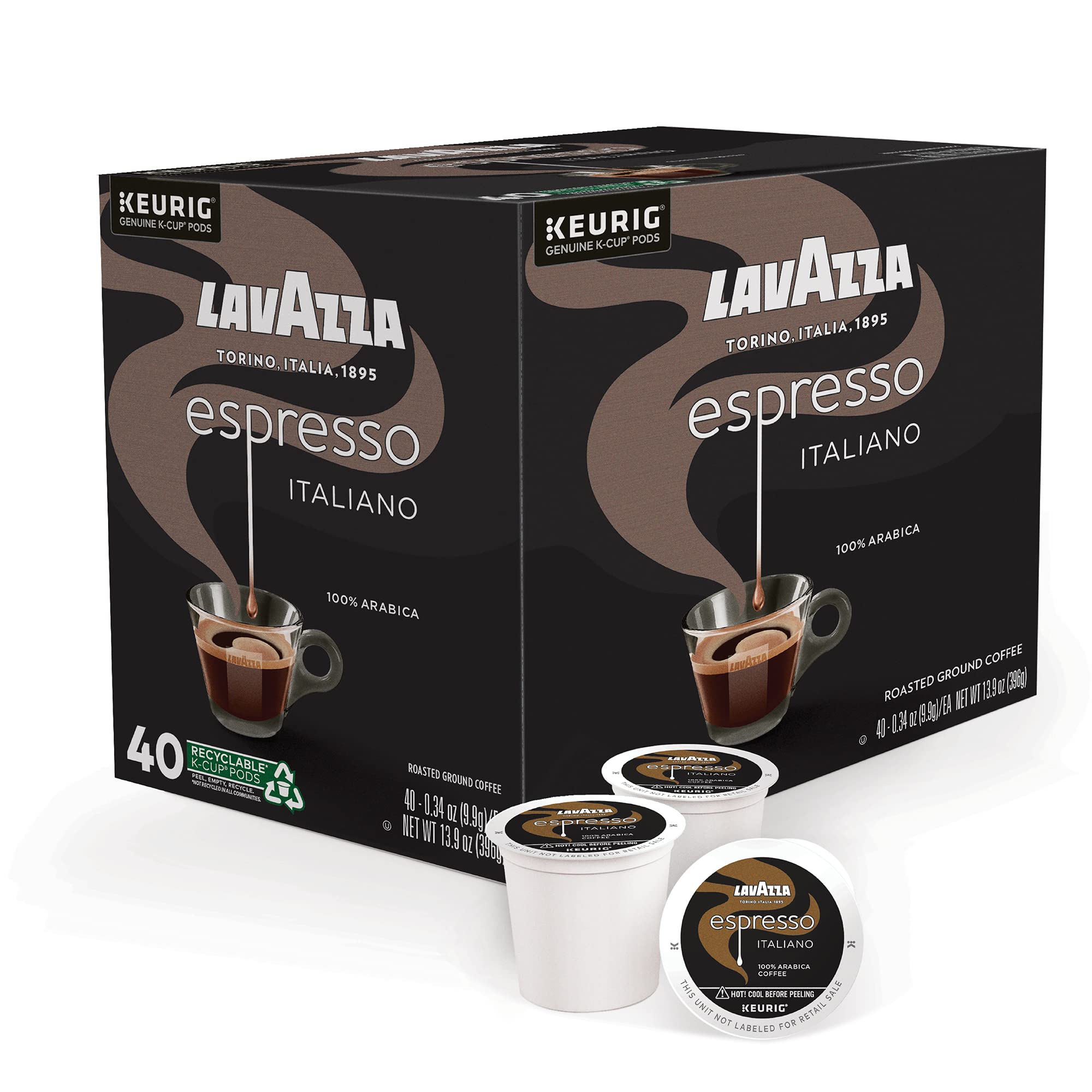 Lavazza Espresso Italiano Single Serve Coffee K Cup Pods For Keurig Brewer 40 Count 100 Arabica Medium Roast With Intense Aromatic Flavor Walmart