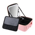 thumbnail image 1 of Estuche de maquillaje de viaje con espejo y luces, impermeable, para mujer, 3 unidades Rosa, 1 of 9
