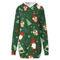 thumbnail image 5 of Tanghaowl Women's Sweatshirt Christmas Print Long Hoodie Casual Hoodie Dress for Holiday Comfort and Style Green M, 5 of 6