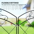 thumbnail image 4 of Outsunny Garden Fence, 4 Pack Metal Fence Panels, 11.4' Decorative Yard Border Edging, Landscape, 43" H, Flourishes, 4 of 9