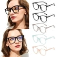 thumbnail image 3 of Gafas De Moda Ligeras Oficina Marco Redondo Lente Transparente De Gran Tamaño Vintage, 3 of 4