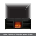 Mainstays Fireplace TV Stand for TVs up to 65", Black Oak