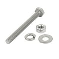 thumbnail image 2 of Unique Bargains 10 Set 304 Stainless Steel 1/4"-20 Thread 3" Length Hex Bolt Kit w Washer Nut, 2 of 3