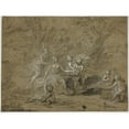 thumbnail image 3 of Bon Boullogne 24x19 Black Modern Framed Museum Art Print Titled - Cupid and Psyche, 3 of 5