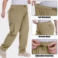 thumbnail image 4 of FEN AI Women’s Plus Size Cargo Pants Khaki Hiking Fishing Pants with 5 Pockets Quick Dry Travel Casual Trousers XL, 4 of 7