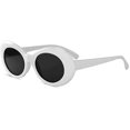 thumbnail image 1 of Cool Nirvana Kurt Cobain Style Clout Sunglasses, White, 1 of 3
