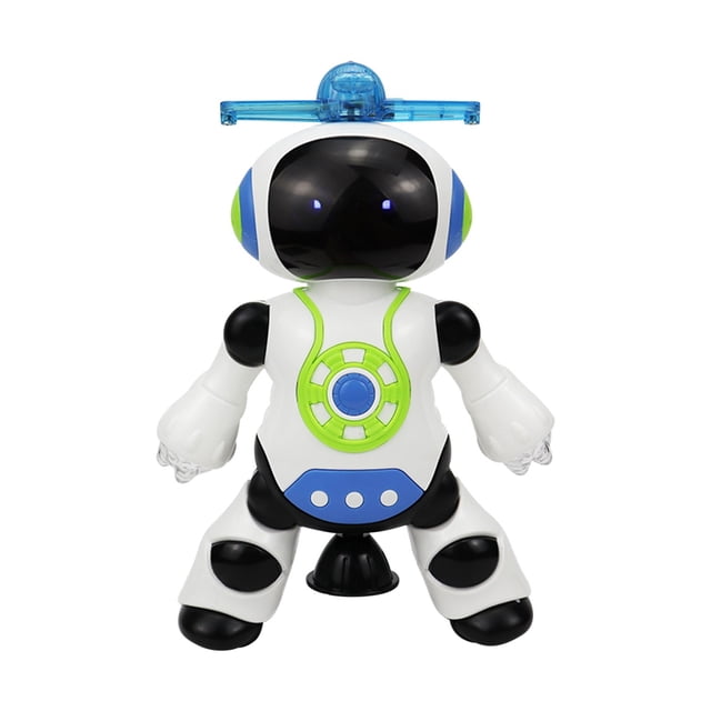 Childrens Light Music Projection Dancing Rotating Top Robot Toy Sliding Aviation Robot With Light And Music Effects Battery Not Included