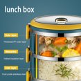 thumbnail image 4 of Multi-layer Lunch Box for Office Worker Big Capacity Food Grade Stainless Steel Bento Box Food Container School Picnic 4 Yellow, 4 of 6