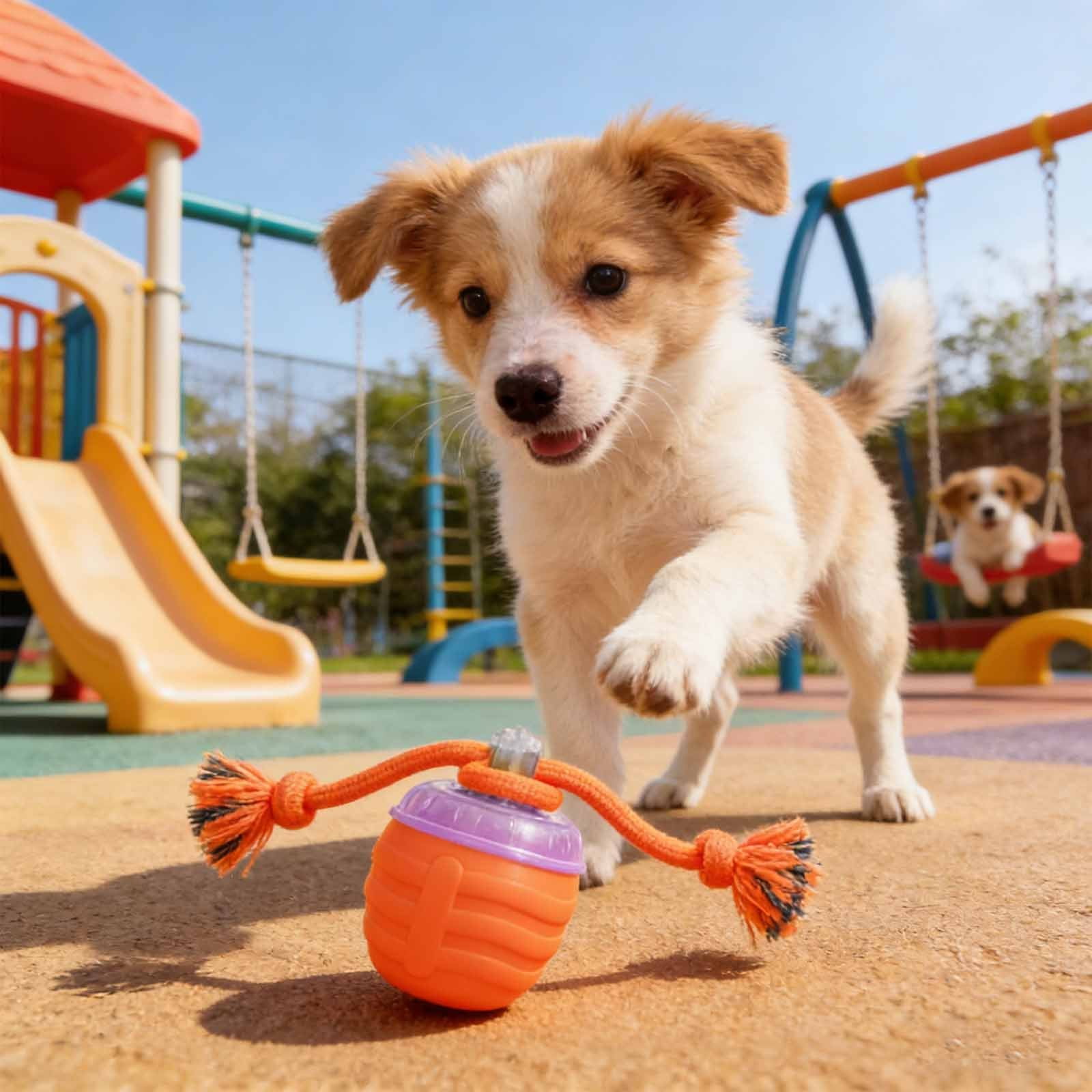 Interactive Dog Toys, 2026 Upgraded Motion Activated Squeaky Cat Balls, 360° Smart Automatic Rolling Moving for Bored Pet Cats Dogs, Interactive Dog Balls (Orange)