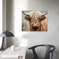 thumbnail image 3 of EastSmooth  Farmhouse Wall Art Highland Cow Wall Decor Canvas Print Brown Vintage Painting Suitable as a gift and home decor, can be hung in bedroom kitchen bathroom dining room living room, 3 of 4