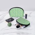 thumbnail image 5 of YFYANG 2 Piece Women's Portable Makeup Bags, Green Abstract Geometry Clutch Travel Toilet Bags Cosmetic Organizer, 5 of 7