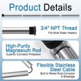 thumbnail image 2 of Magnesium Flexible Anode Rod for Hot Water Heaters, 44'' Long, 0.8'' Diameter, 3/4 NPT Thread with 1-1/16 Inch Hex Socket Tool and Teflon T, 2 of 7