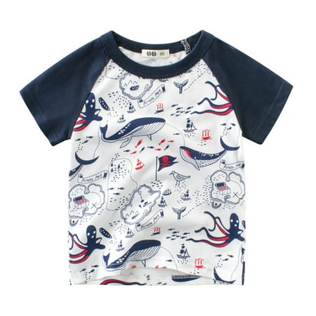 

Sleeve Tee Baby Short Clothes Dinosaur Shirts Tops T Toddler Cartoon Kids Crewneck Sharks Boys For 17 Years Boys Tops Long Sleeve Pack Pack Shirt