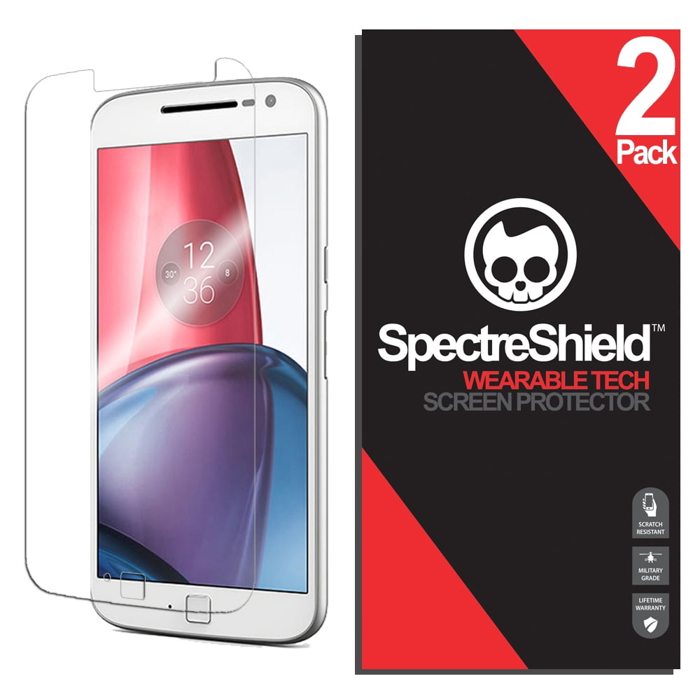 Temerity Verlichten zeemijl 2-Pack] Spectre Shield Screen Protector for Moto G4 Plus Case Friendly  Accessories Flexible Full Coverage Clear TPU Film - Walmart.com