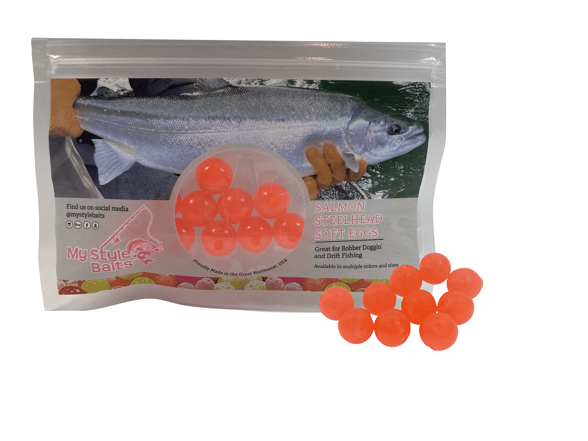 Fishing Beads Artificial Round Float Fishing Eggs for Steelhead Salmon